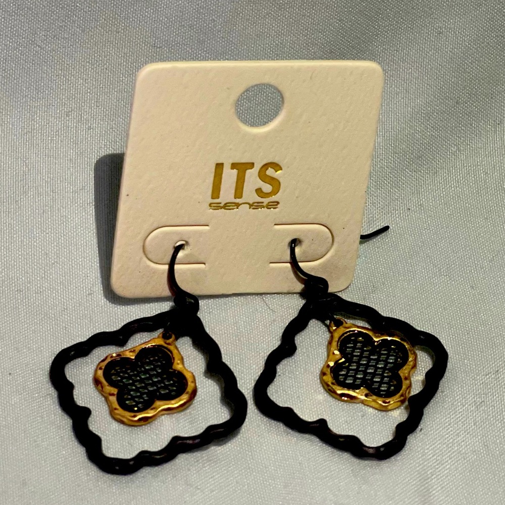 Black and Gold Earrings